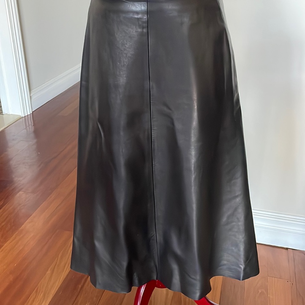 DKNY leather skirt